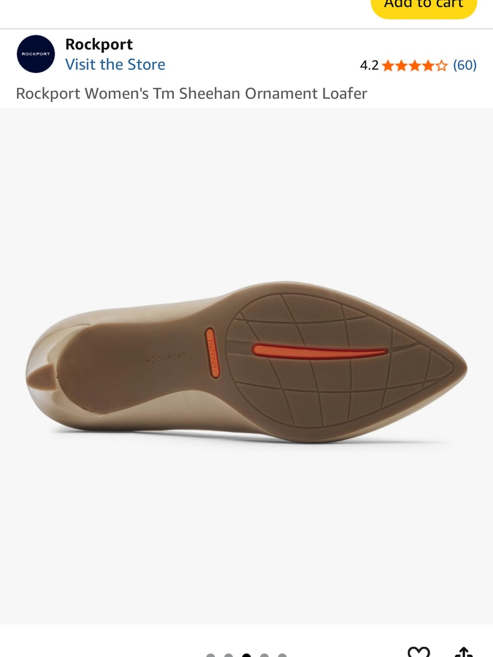Rockport Taupe Pointed-Toe Tassel Loafer Pump - Picture 3 of 5